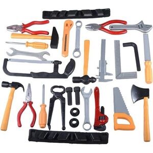 28Pcs Kids ToyTool Set Construction PartySupplies Plastic Pretend Play Accessory
